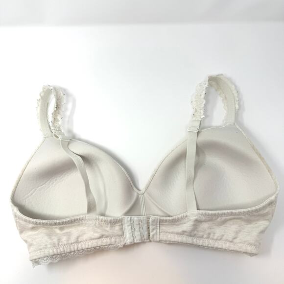 Aerie Wireless Lace Full Coverage Bra In Heathered Off White Size 36D - Picture 5 of 8